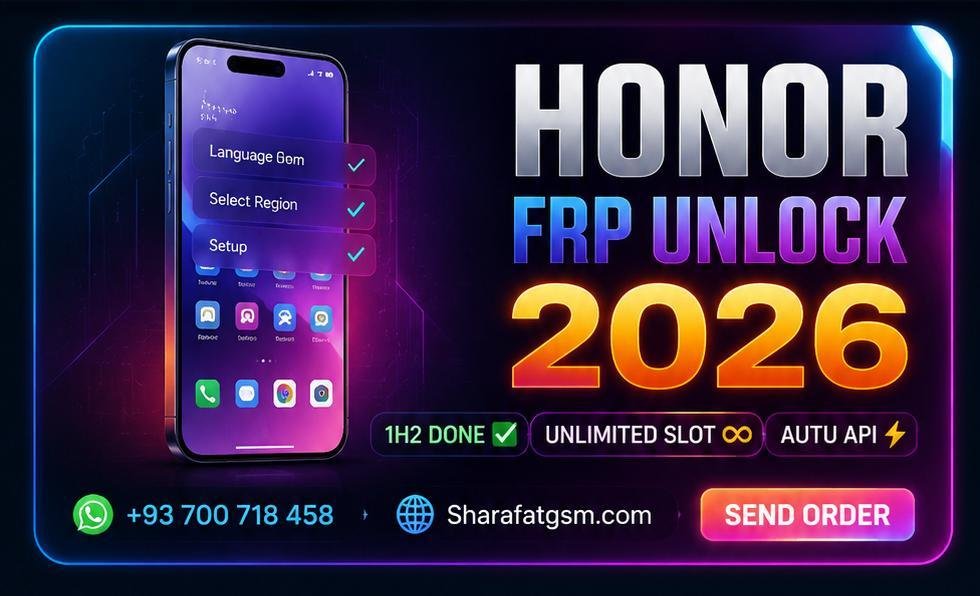 HONOR FRP { World Wide } 1H2 Done ✅ { UNLIIMITED SLOT } AUTU API ✨