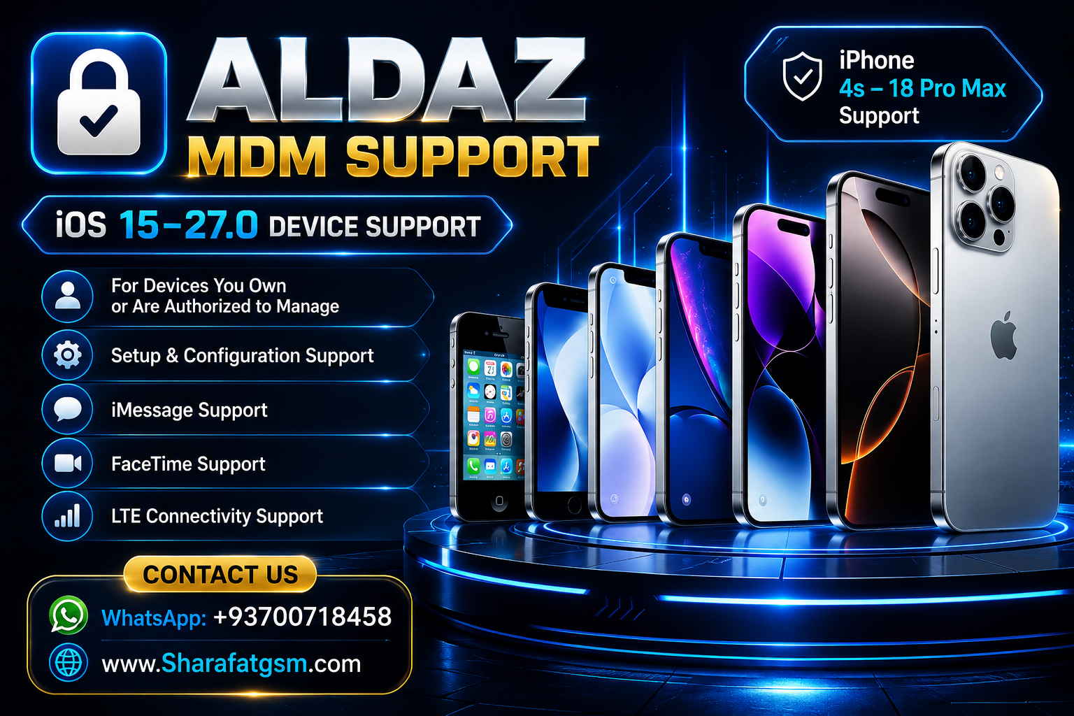 Aldaz Premium MDM Bypass - All Model - iPhone  iPad