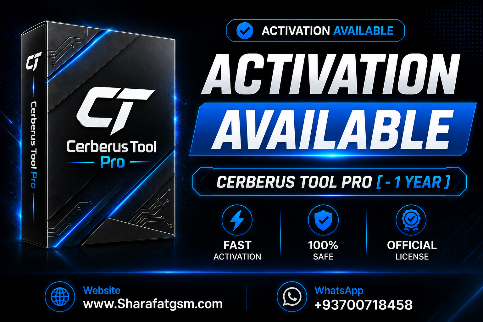 Cerberus Tool Pro - 1 Year  Official Distributor