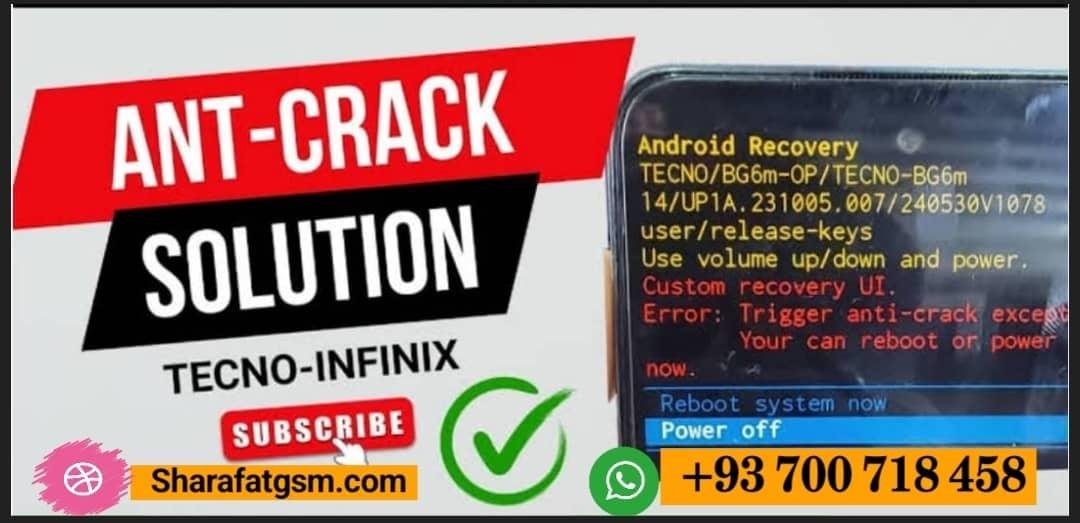Anti Crack infinix itel tecno Remotely By  anydesk